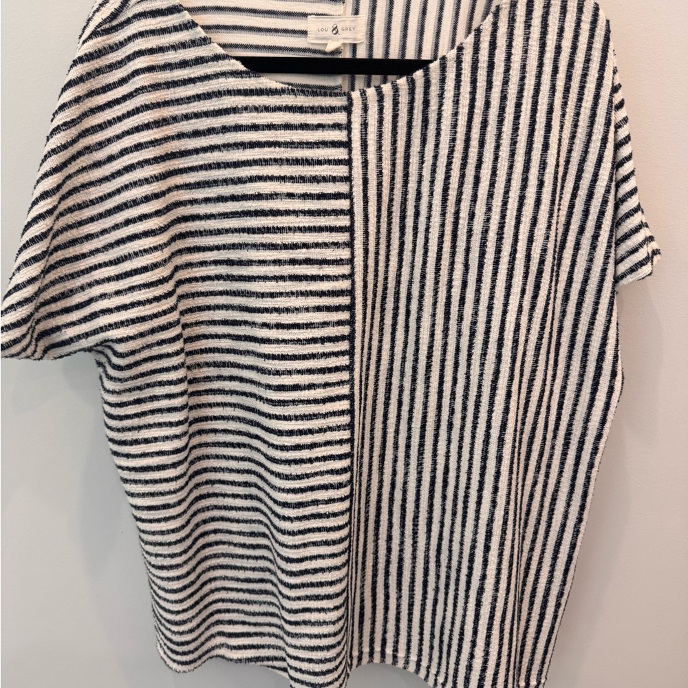 Lou &  Grey for Loft XXL Black and White Women's summer top